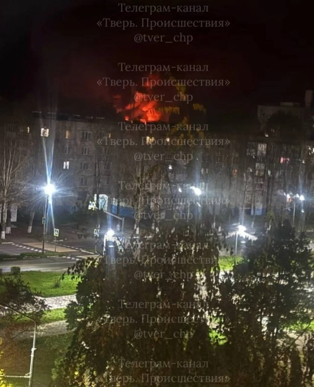 В Удомле что-то горит.