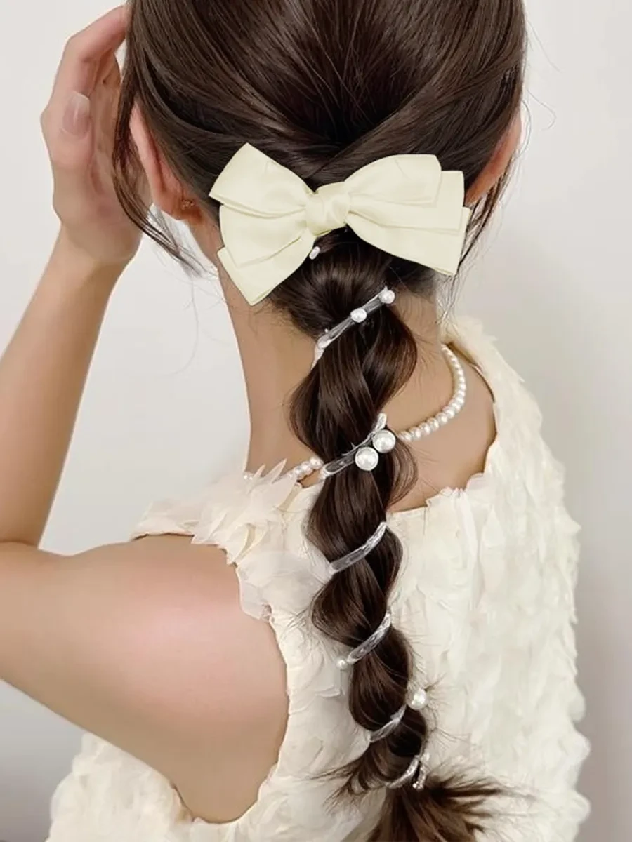 ⚡️ Резинка для волос пружинка спираль с бантом, HairBee