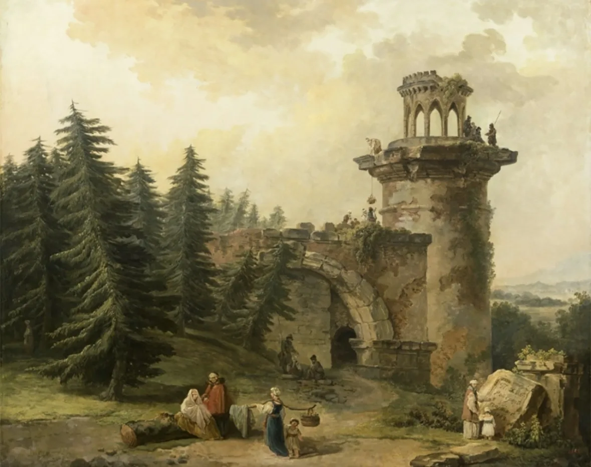 Башня-руина в Царском Селе. Картина Гюбера Робера. 1783 г. 

Пушкин ▪️Павловск▪️Подписаться