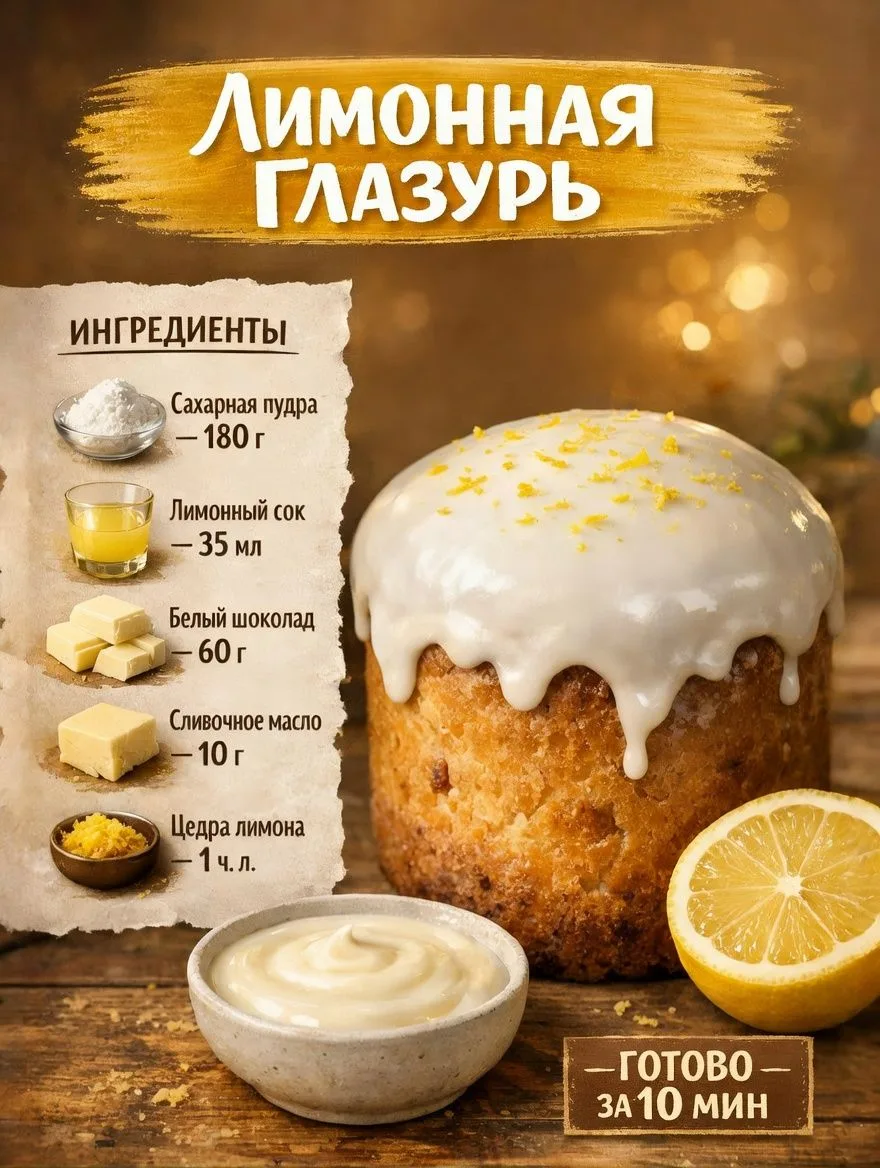 3 РЕЦЕПТА ГЛАЗУРИ, КОТОРАЯ НЕ КРОШИТСЯ 😍🔥Та самая — гладкая, блестящая и идеально ложится на куличи 