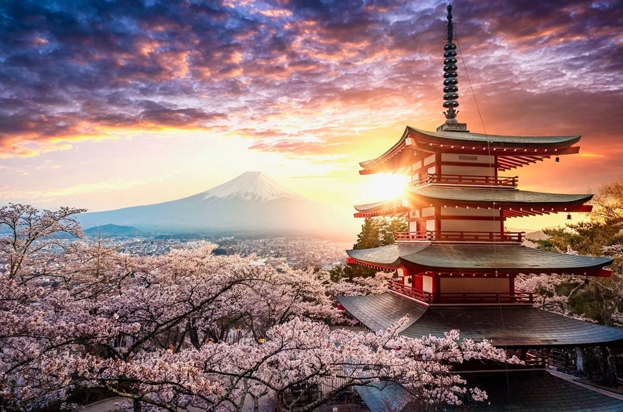 Пагода Чурейто в Фудзиёсиде, Япония 🇯🇵