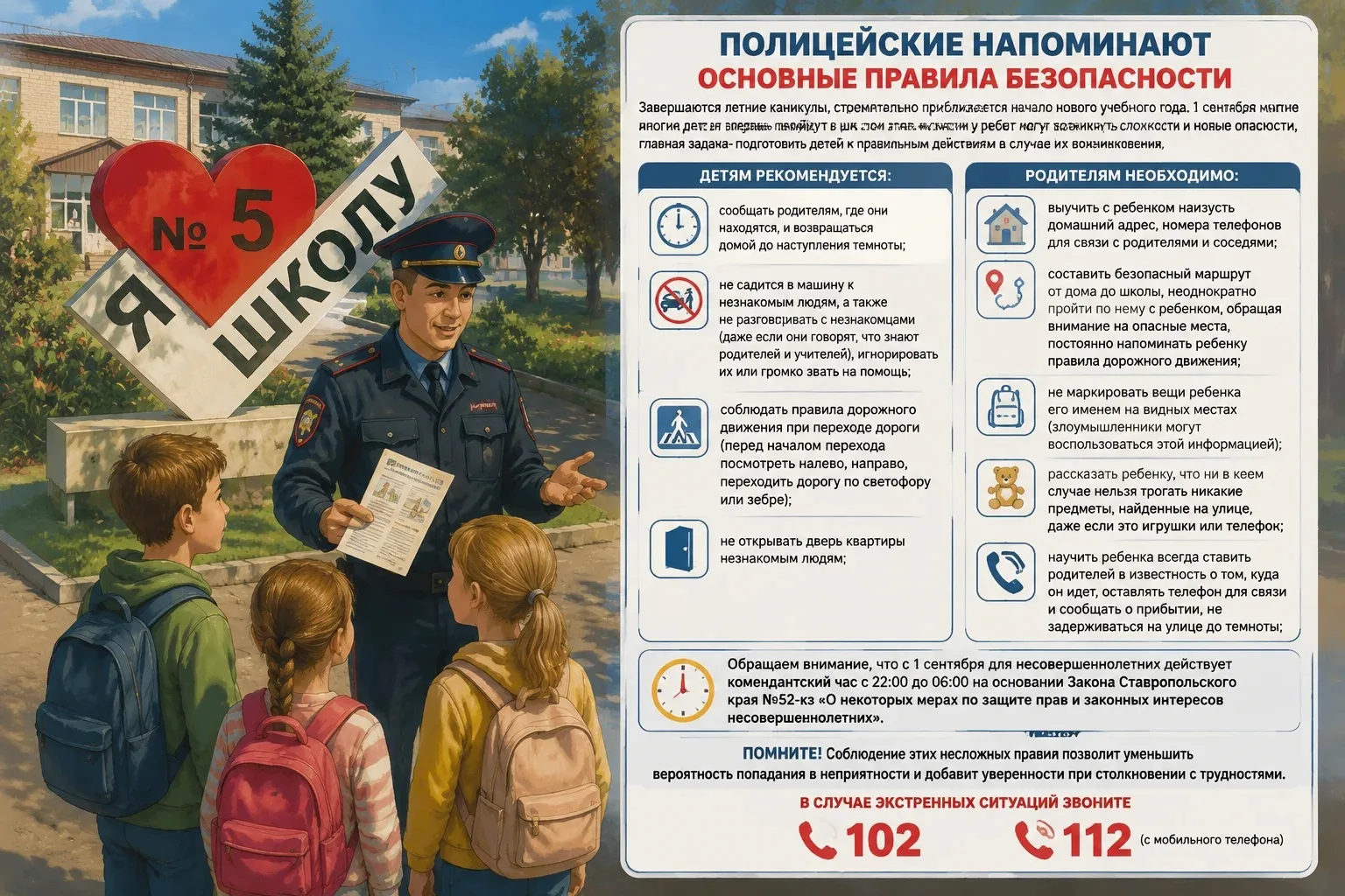 Полицейские напоминают основные правила безопасности