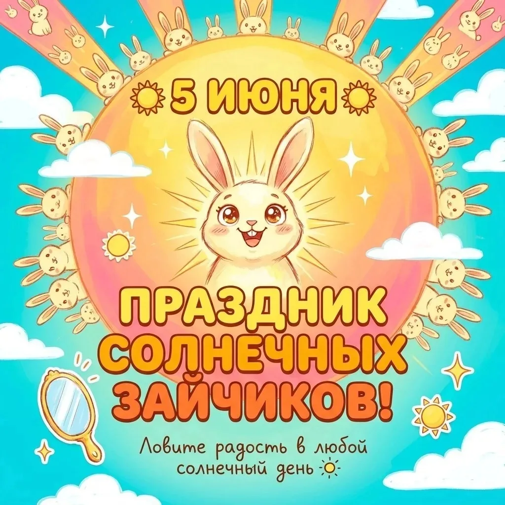 Сегодня можно ловить радость 🫴☀️

5 июня — Праздник солнечных зайчиков! Это отличный повод устроить