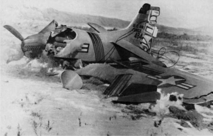 Итак, 8 октября 1950 года авиация 821-ого истребительного полка, вооруженная самолетами «Кингкобрами