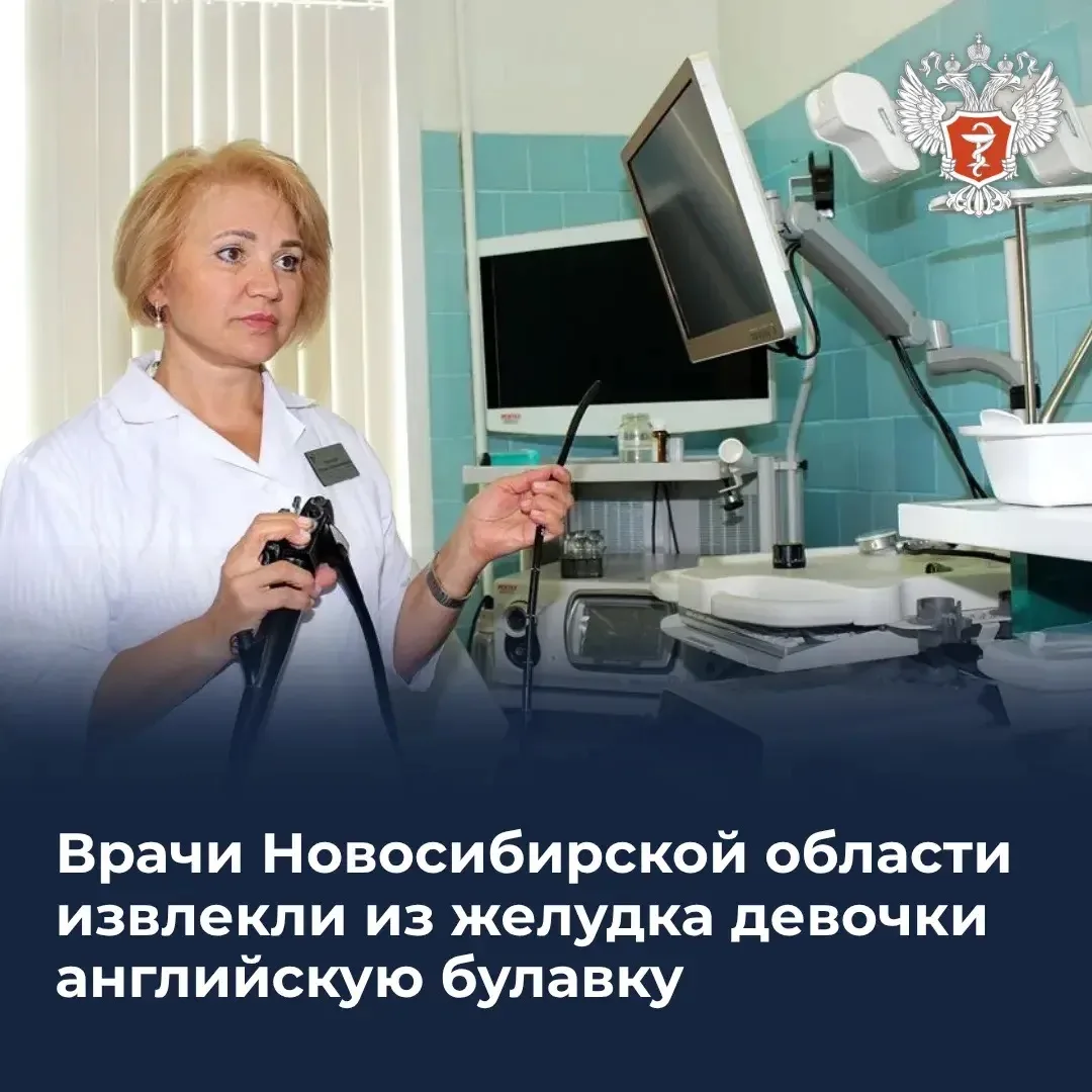 🏥 Врачи Новосибирской области извлекли из желудка девочки английскую булавку  В Искитимскую централь