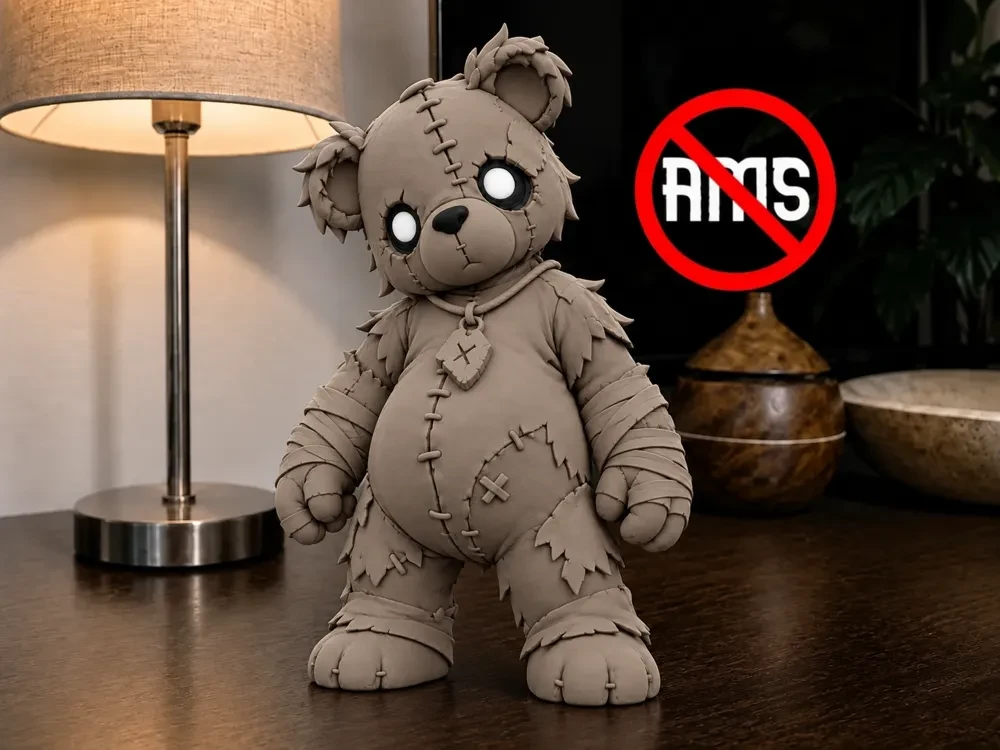 Жуткий сшитый плюшевый мишка ужасов для Хэллоуина БЕЗ AMS
