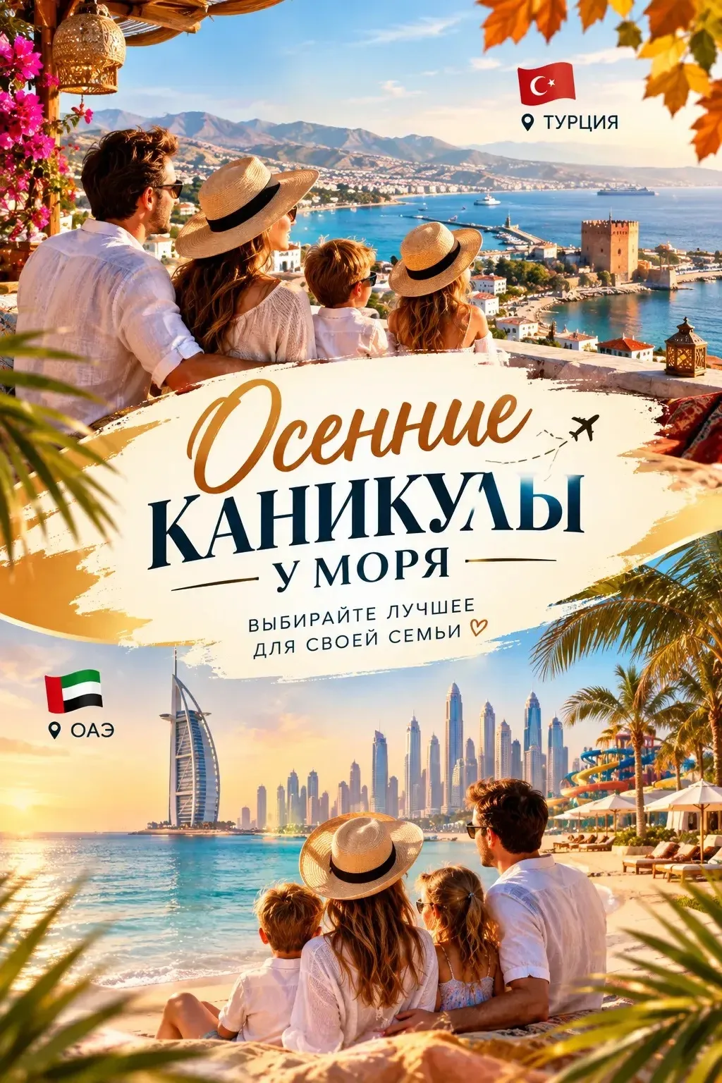 🍂 Осенние каникулы у моря: почему опытные родители выбирают октябрь для отдыха с детьми?