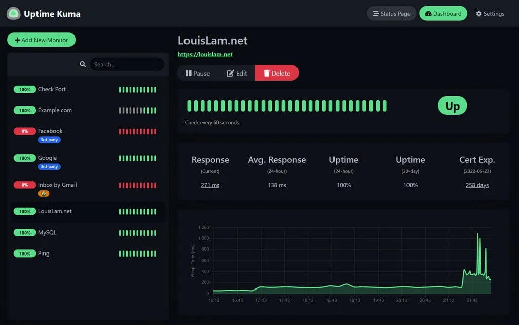 •  А ведь проект Uptime Kuma продолжает развиваться, и это очень хорошо. Напомню, что э...