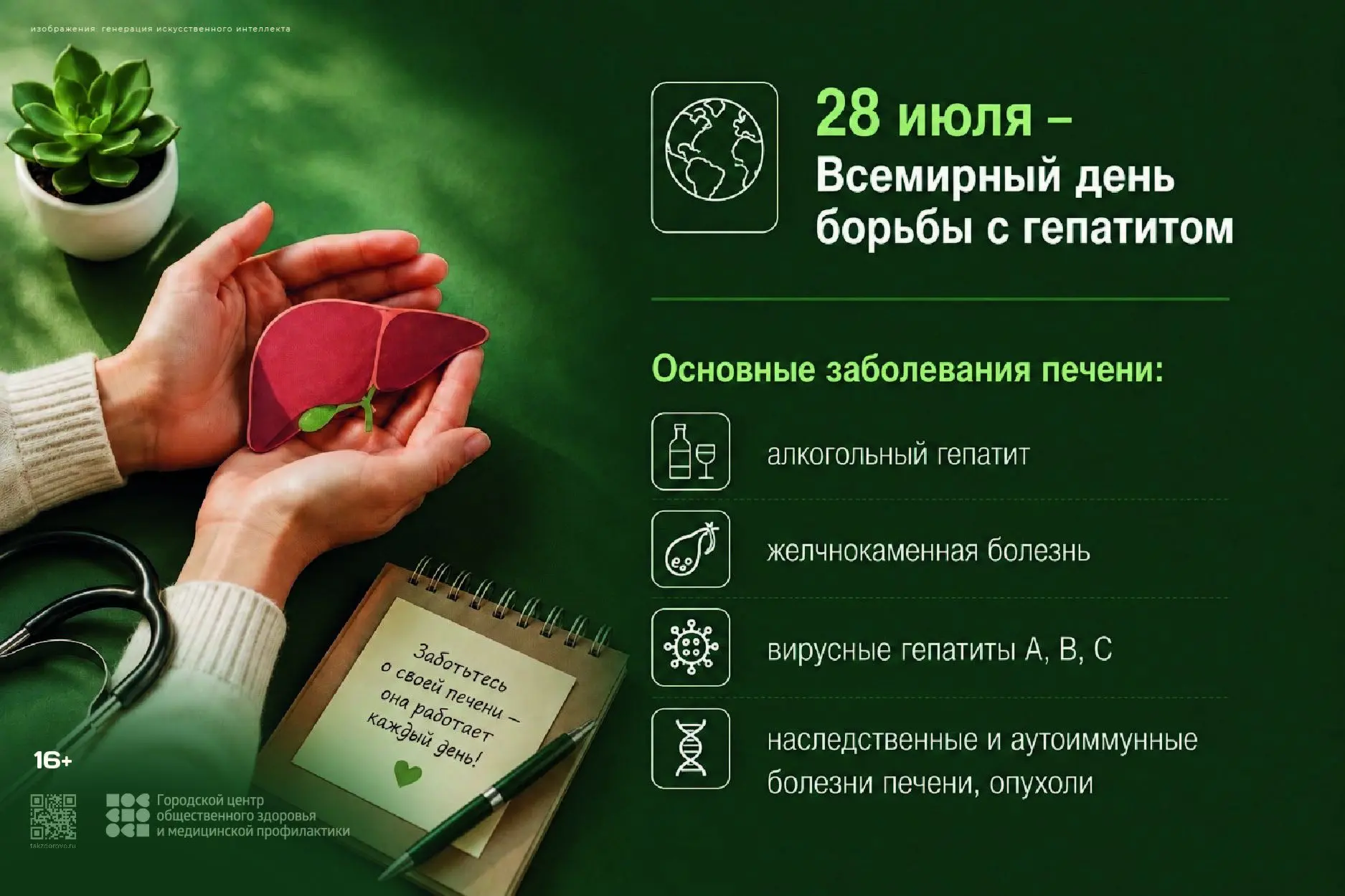 28 июля-Всемирный день борьбы с гепатитом!