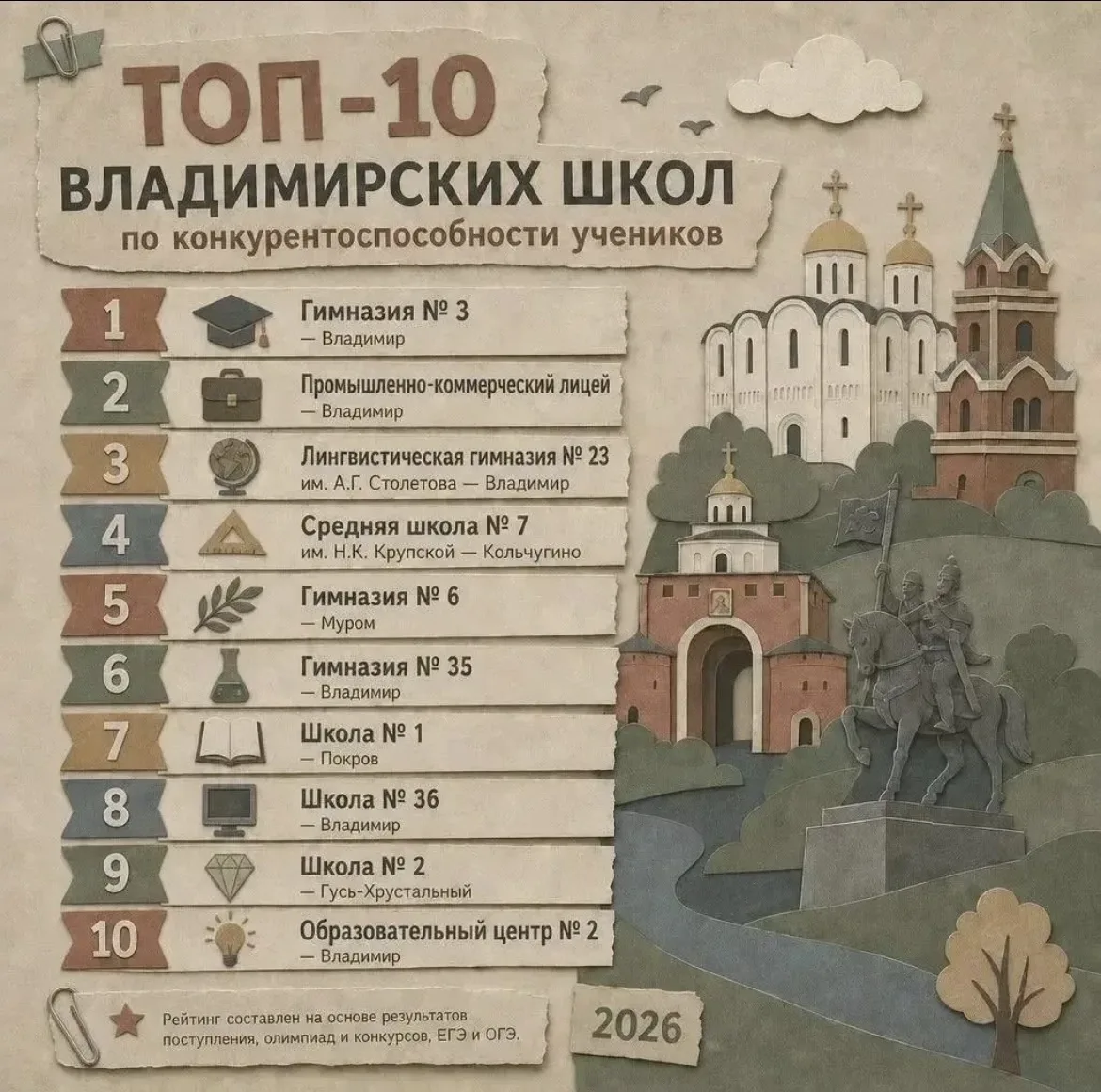 ✔️Итоги рейтинга Владимирской области «Лучшие школы» 2025–2026