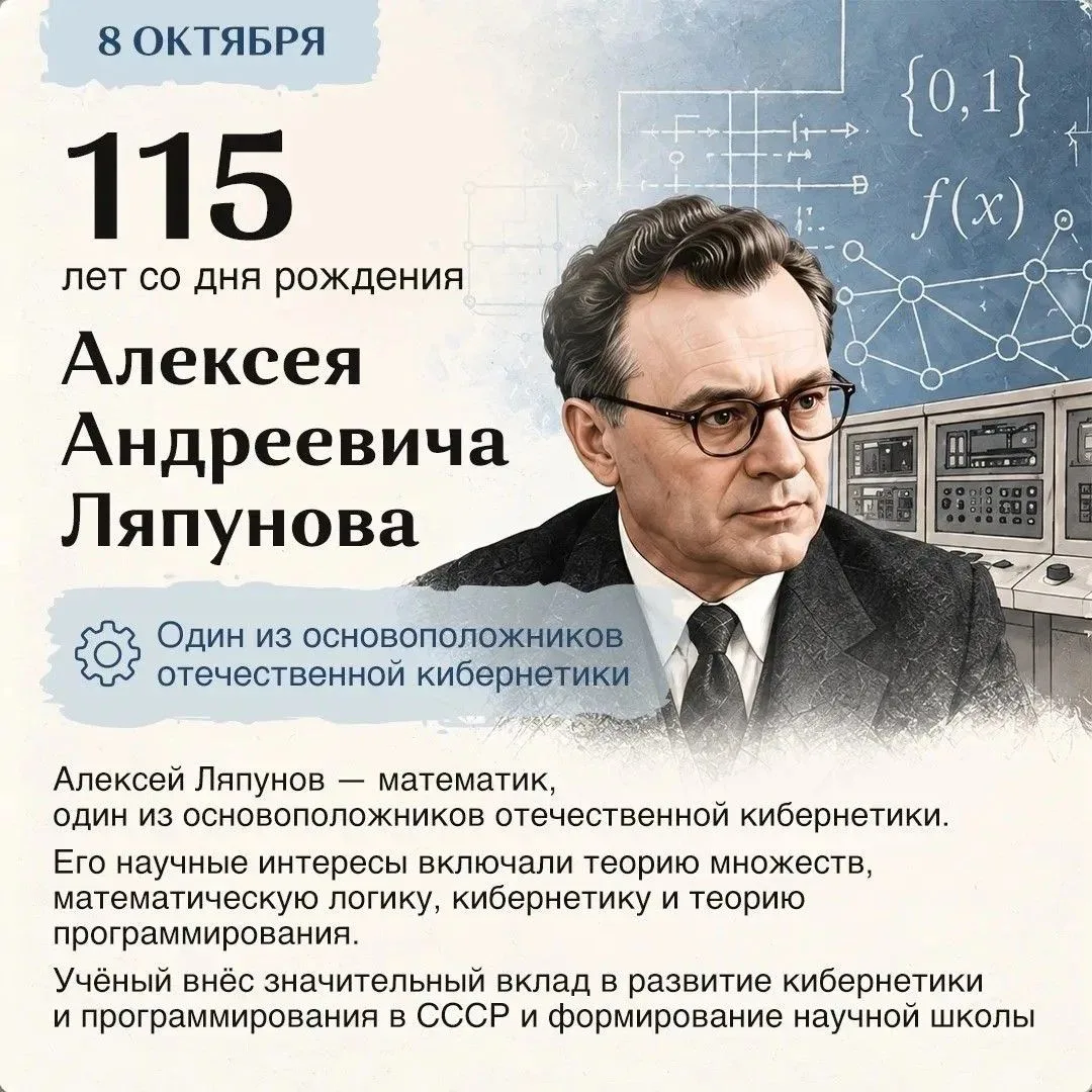 115 лет со дня рождения Алексея Андреевича Ляпунова: наследие великого ученого