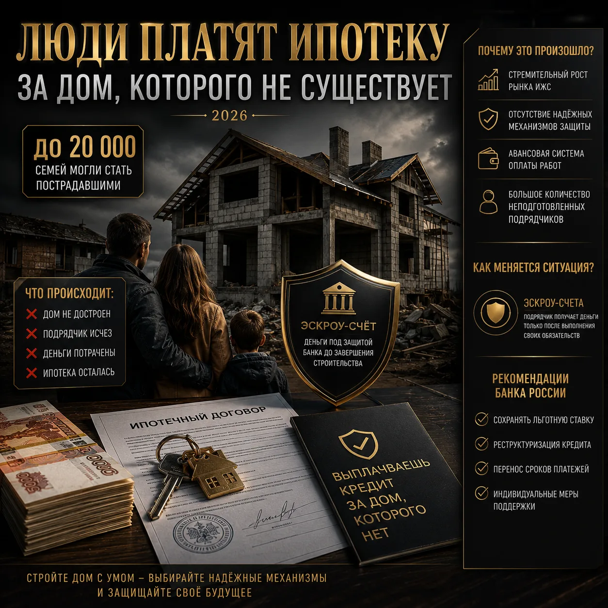 🚨 ЛЮДИ ПЛАТЯТ ИПОТЕКУ ЗА ДОМ, КОТОРОГО НЕ СУЩЕСТВУЕТ 😳🏠💸

Одна из самых болезненных проблем рынк