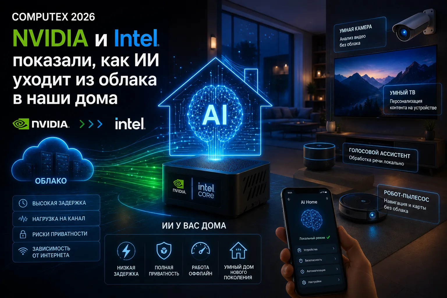 🤖 Computex 2026: ИИ переезжает к вам домой

Пока мы привыкли, что крутые нейросети живут в облаке, 