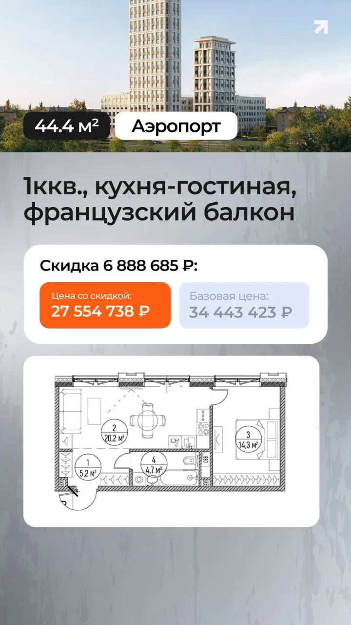 Собрали 3 квартиры, которые сейчас можно приобрести с максимальной скидкой. Условия дей...