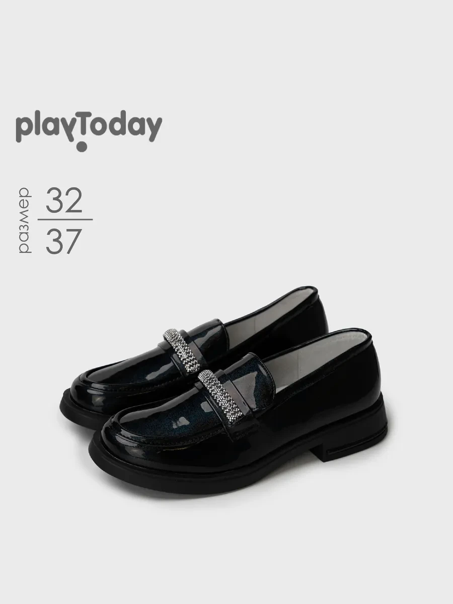 ⚡️ Лоферы лаковые туфли нарядные школьные на сменку, PlayToday