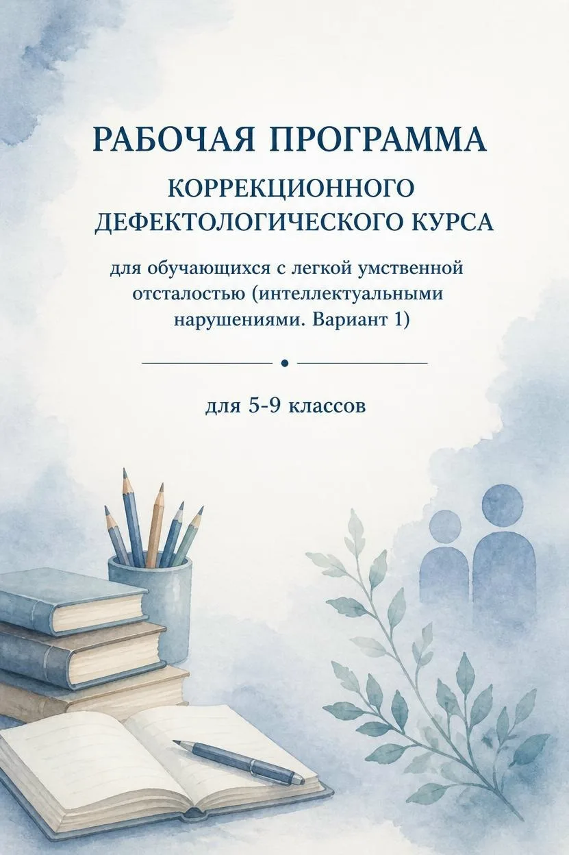 Рабочая программа коррекционного дефектологического курса для обучающихся с легкой умст...