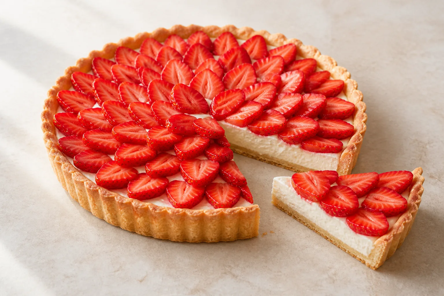 Тарт с клубникой и маскарпоне 🍓