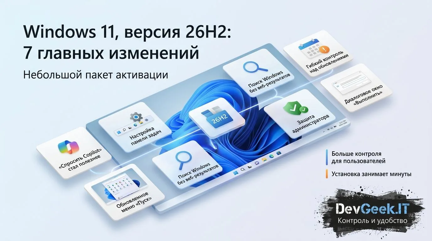 **Windows 11 26H2: семь изменений, которые делают систему удобнее (наконец-то)**