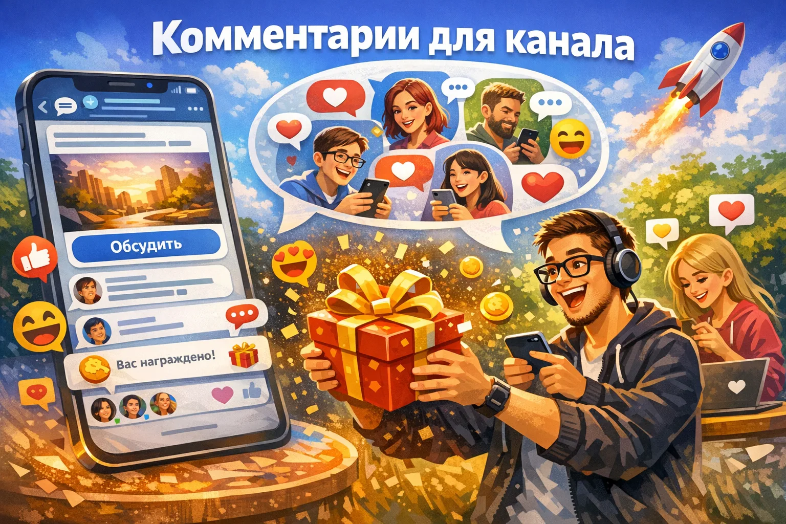 # 💬 Больше жизни в канале с ботом «Комментарии для канала»

В Max у каналов нет встроенных коммента