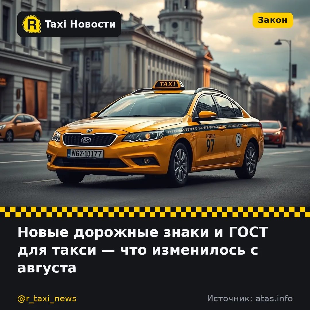 С августа 2026 года для такси вводятся новые дорожные знаки и требования по ГОСТу: меня...