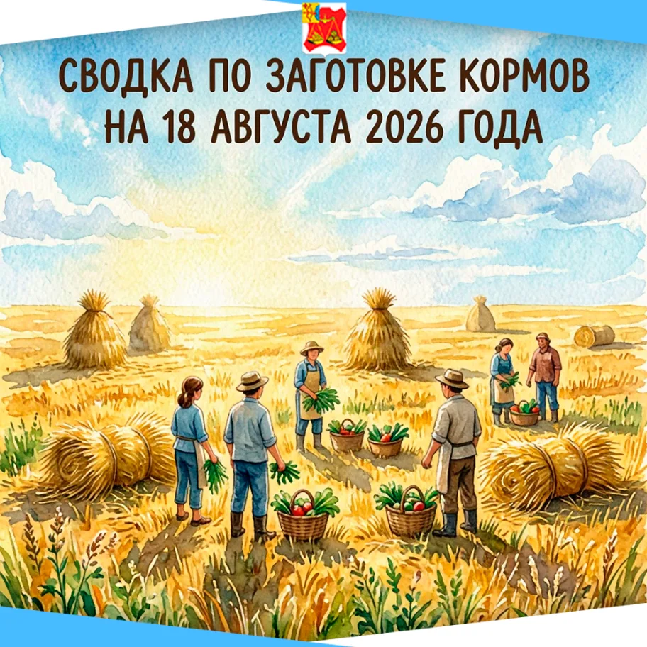 🌿 По состоянию на 18 августа 2026 года травы скошены на площади 7573 га, что составляе...