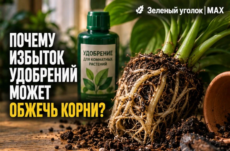 ⚠️ ПОЧЕМУ ИЗБЫТОК УДОБРЕНИЙ МОЖЕТ ОБЖЕЧЬ КОРНИ?