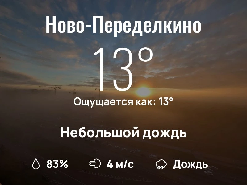 Что с погодой в Ново-Переделкино?