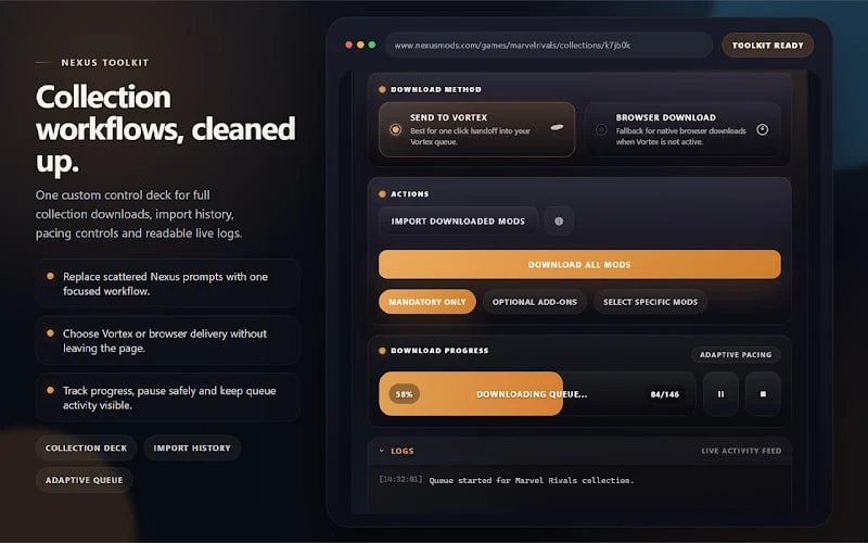 Ускорение загрузки модов без ожидания с Nexus Mods