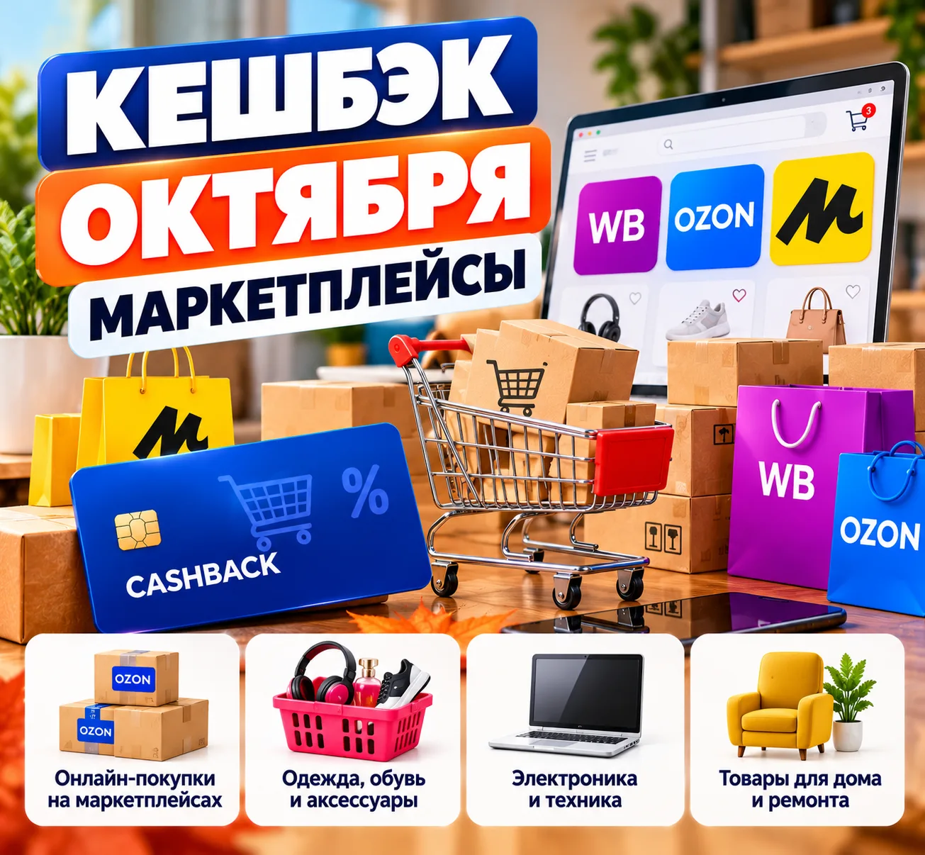 📦 КЕШБЭК ОКТЯБРЯ: МАРКЕТПЛЕЙСЫ
