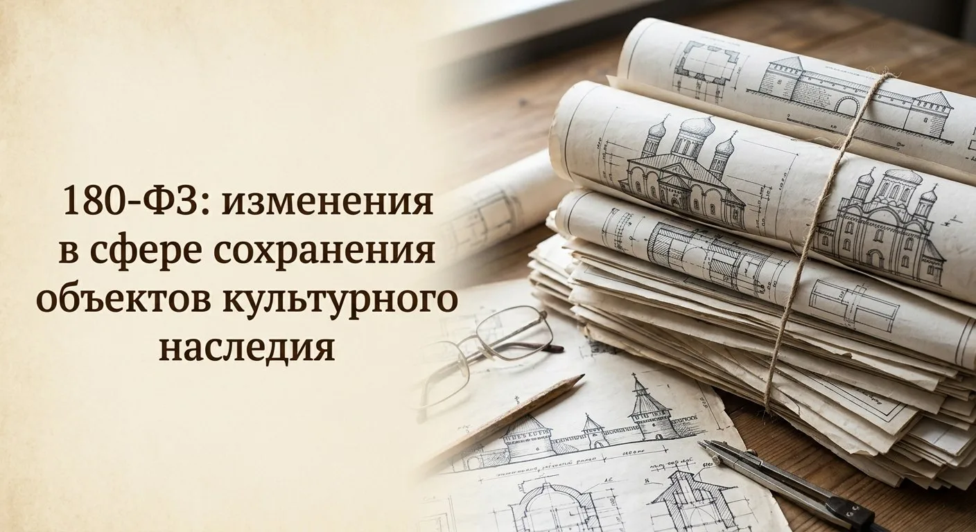 🏛️📄 180-ФЗ: что меняется в сфере сохранения объектов культурного наследия