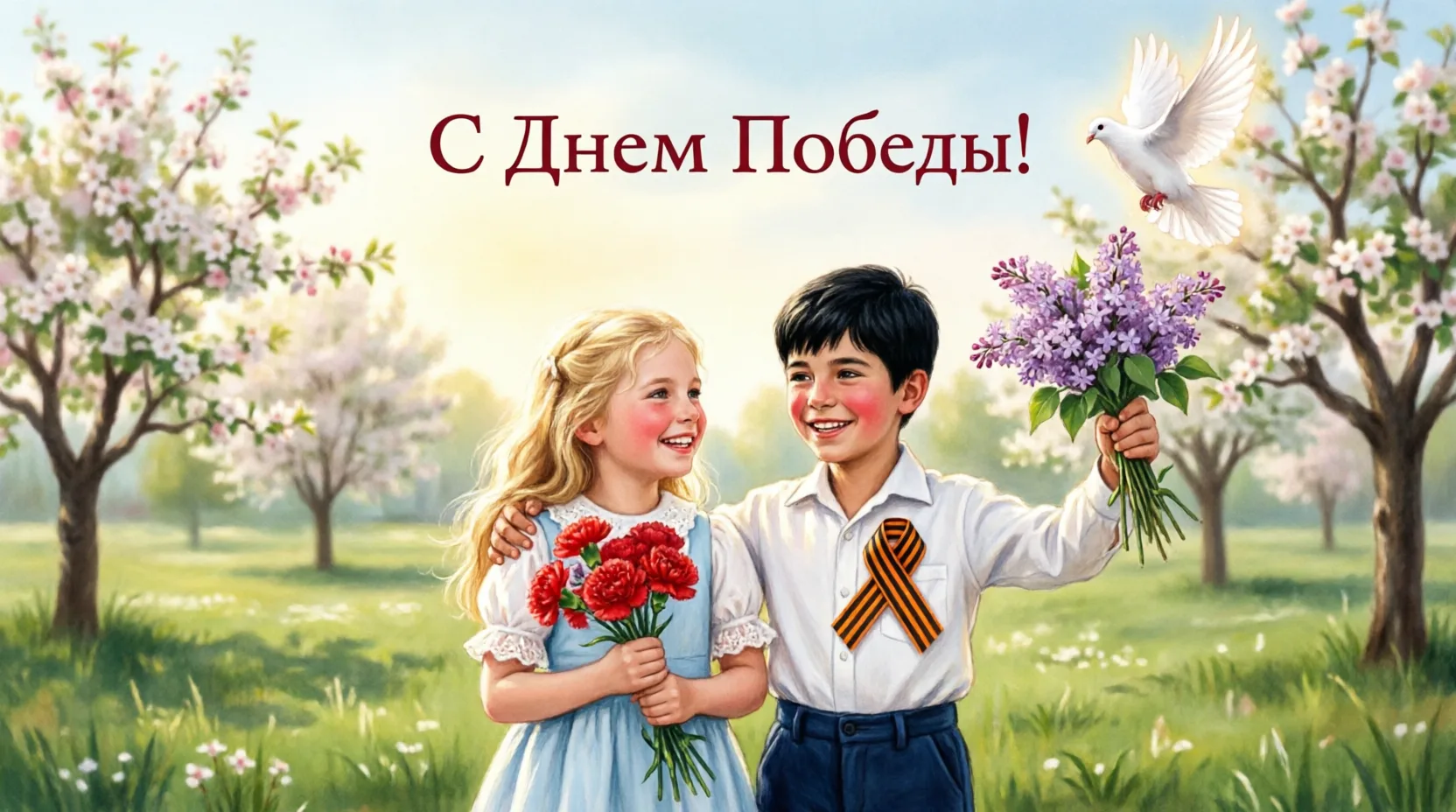 С днем победы, мирного неба.