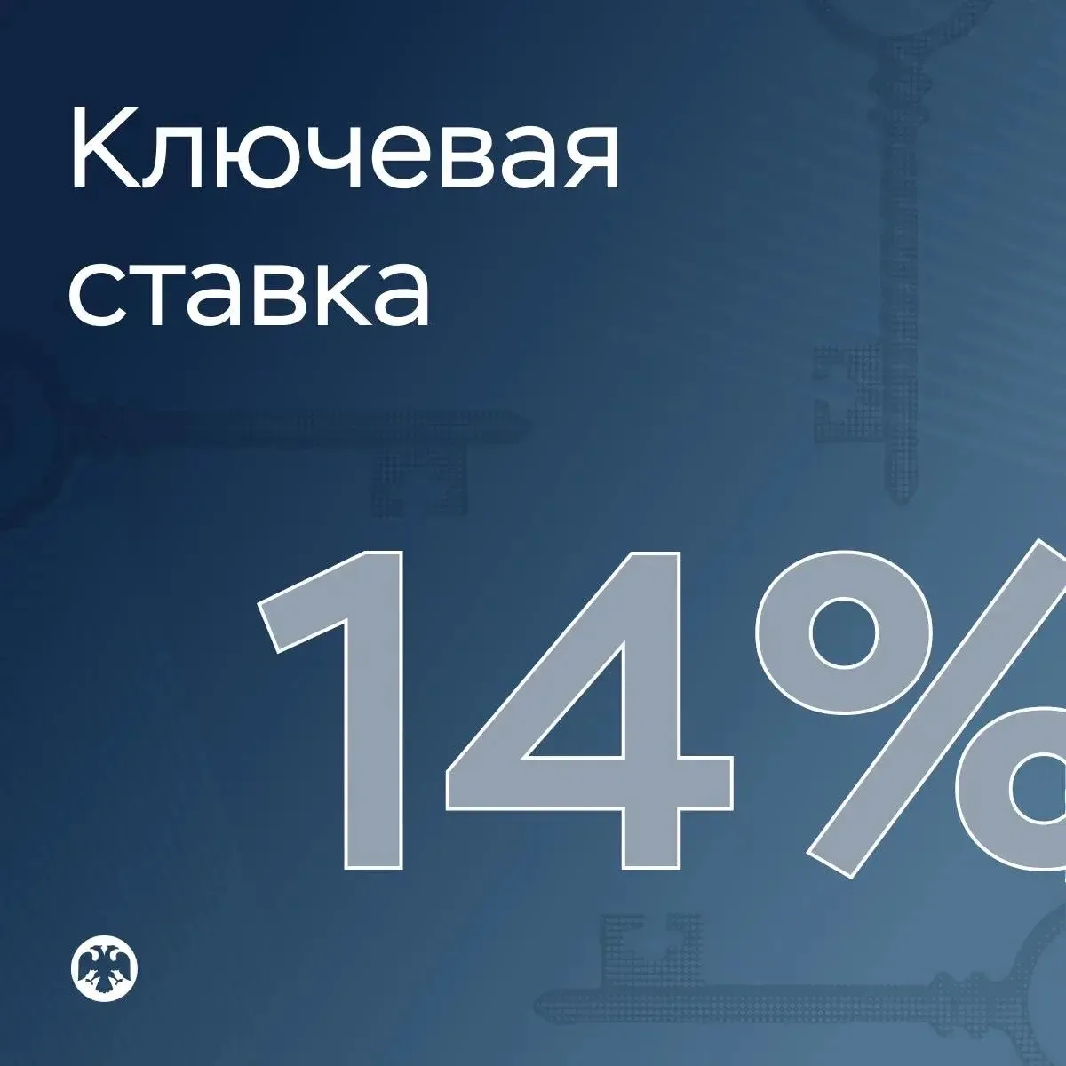⚡️ Ключевая ставка - 14% 

Банк России сегодня снизил её 10 раз подряд. Сейчас на 0,25%.

💬 "Рост к