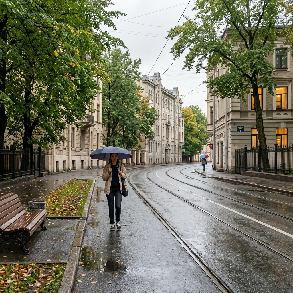 🌦️ Понедельник в Петербурге: морось