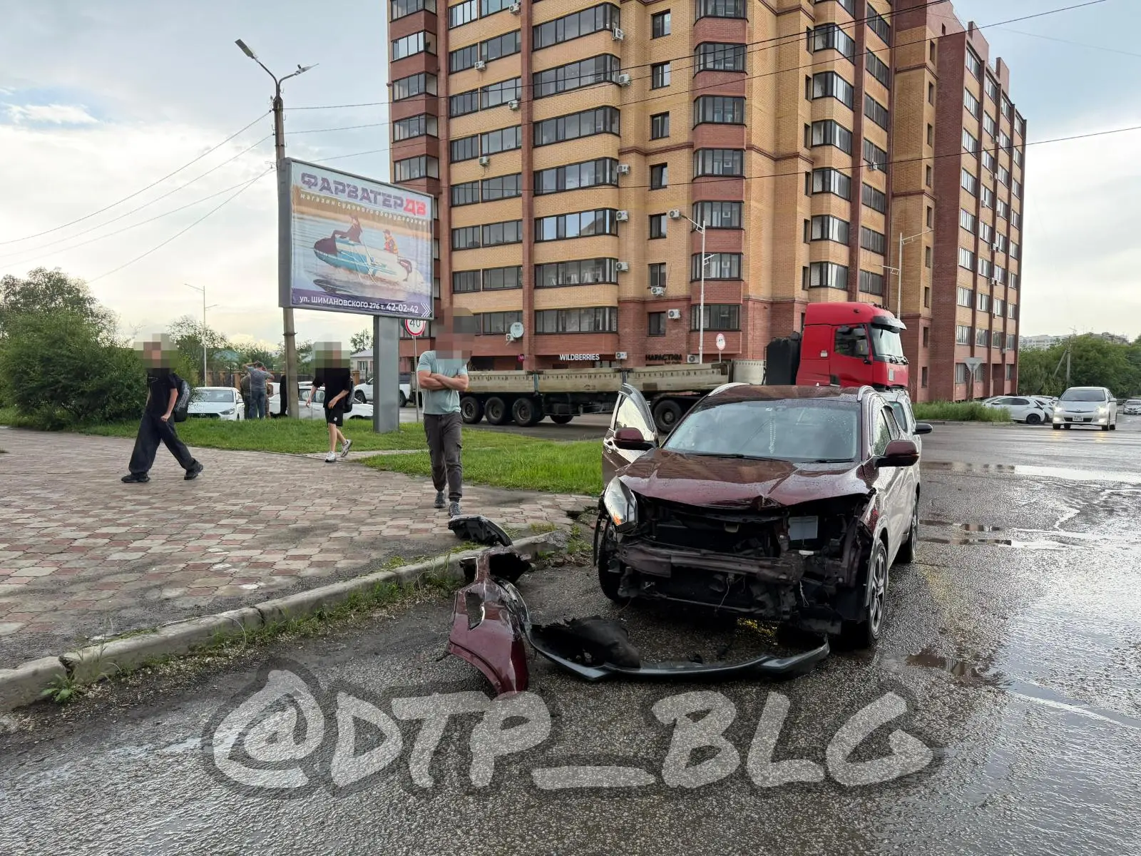 На перекрестке улиц Шимановского и Кольцевой произошло ДТП. Водитель автомобиля Honda, выезжая со вт