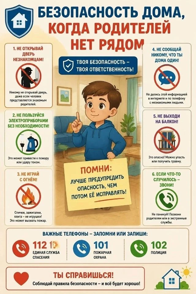 👋 Дорогие ребята и родители!

Мы привыкли считать свой дом самым безопасным местом. Но и здесь нас 