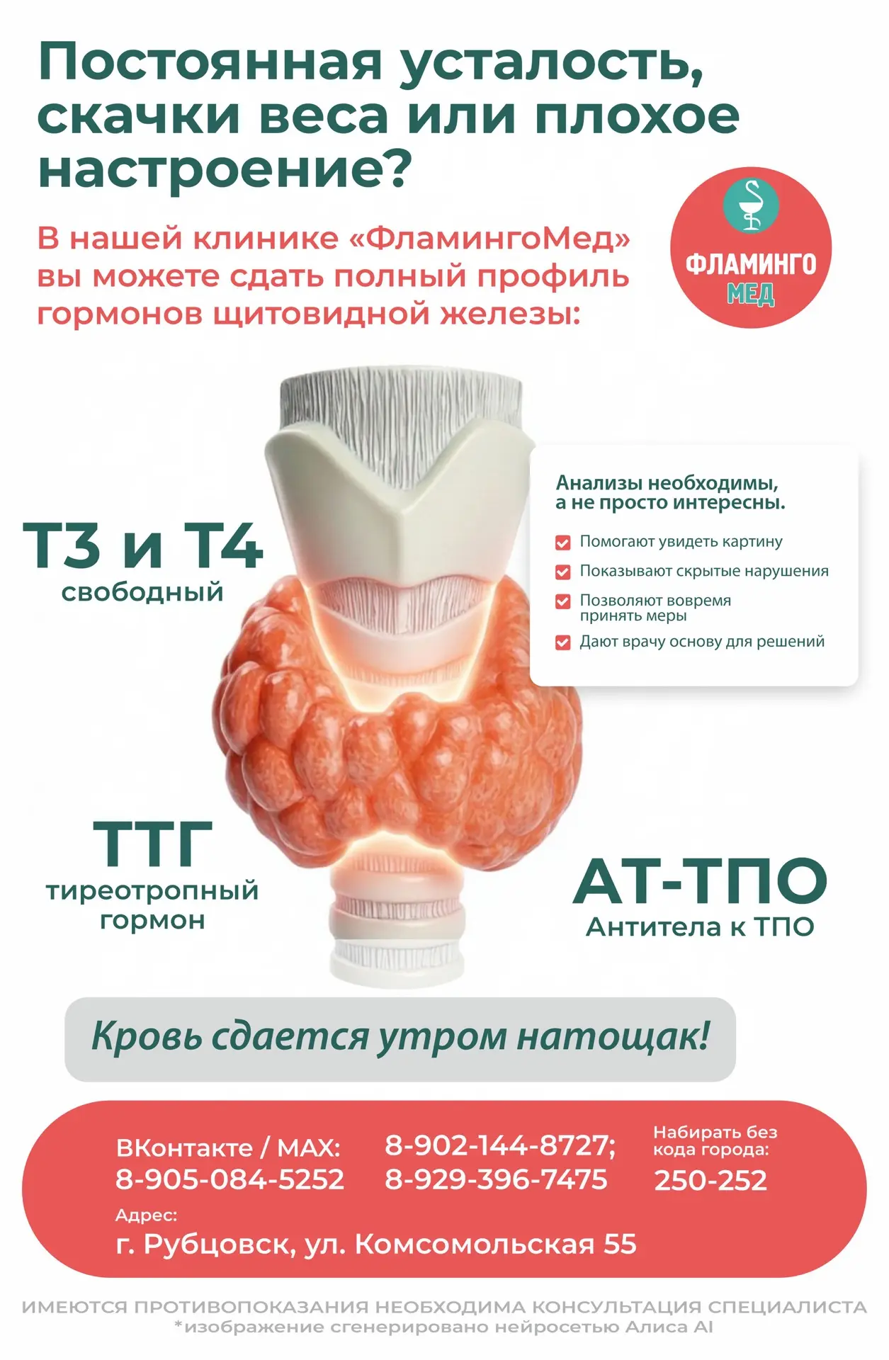 Постоянная усталость, скачки веса или плохое настроение? 🦋 Проверьте щитовидную железу!