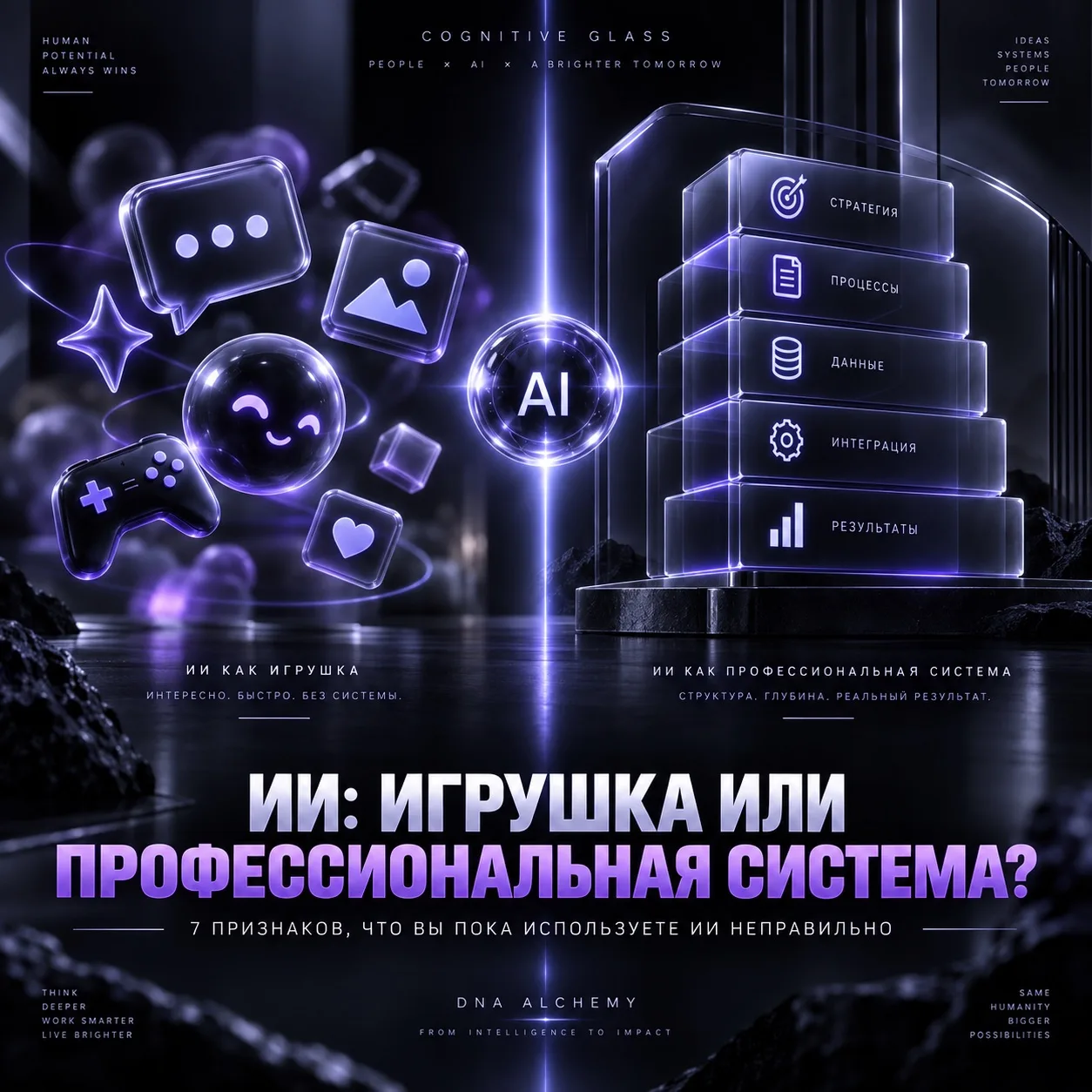 ➡️ ВЫ ИСПОЛЬЗУЕТЕ ИИ КАК ИГРУШКУ ИЛИ КАК ПРОФЕССИОНАЛЬНУЮ СИСТЕМУ?