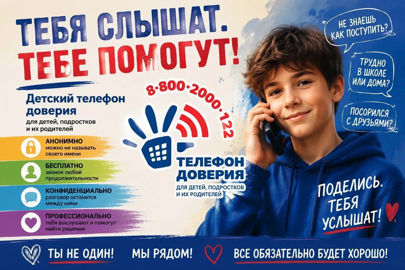 Сегодня, 17 мая — Международный день детского телефона доверия.