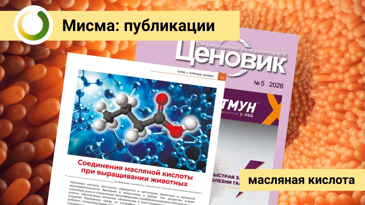 Соединения масляной кислоты — эффективные кормовые добавки в современном животноводстве.