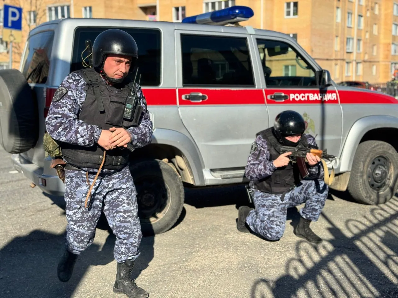 Сегодня в гимназии прошли Всероссийские учения по отработке комплексного сценария "Действия сотрудни