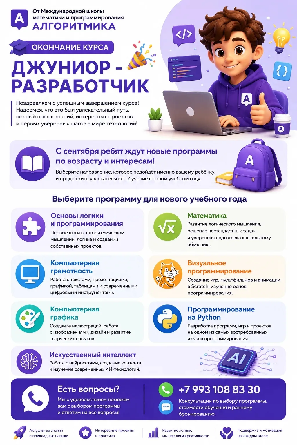 Уважаемые родители! 💜

Учебный год закончился , и впереди лето - отличное время, чтобы без спешки п