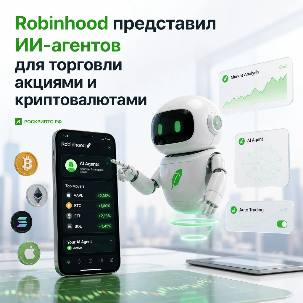 🤖 Robinhood представил ИИ-агентов для торговли акциями и криптовалютами