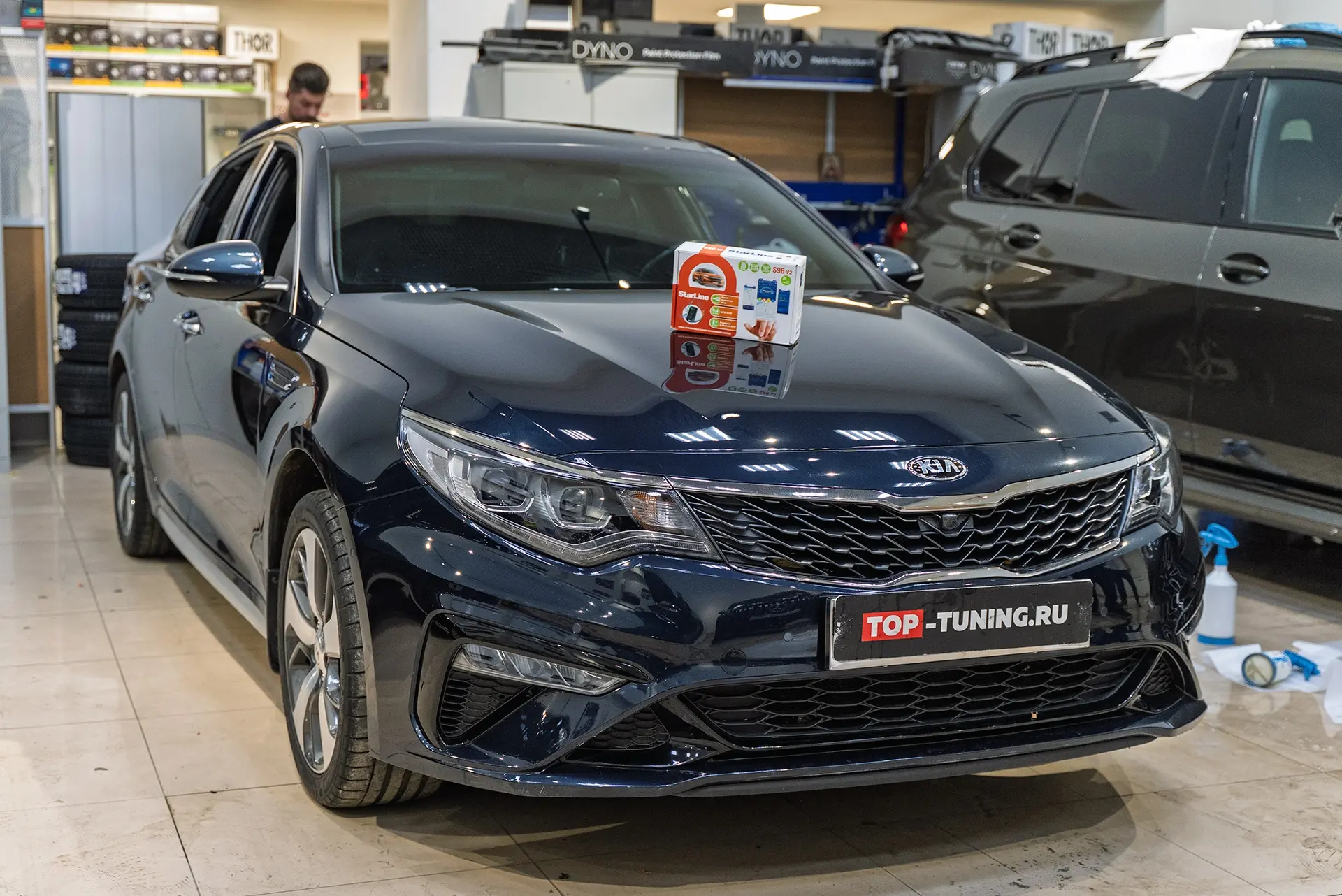 Установка охранной системы Starline S96 v2 для Kia Optima