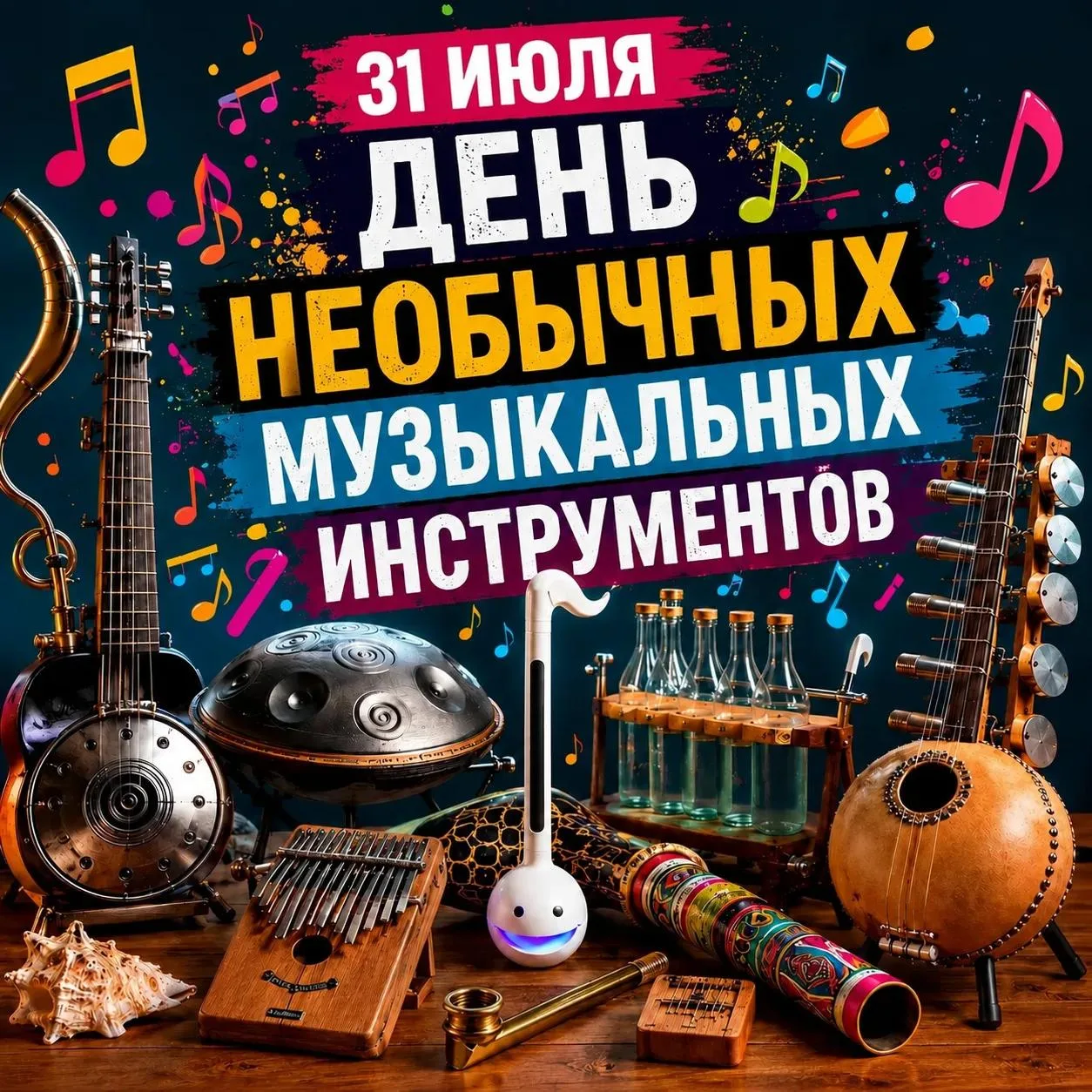 А вы знаете, что сегодня день необычных музыкальных инструментов?

31 июля отмечается День необычных