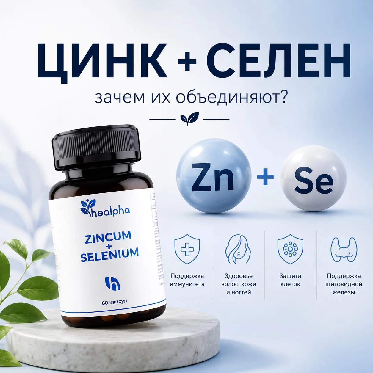 Цинк + селен: зачем их объединяют? 🧬