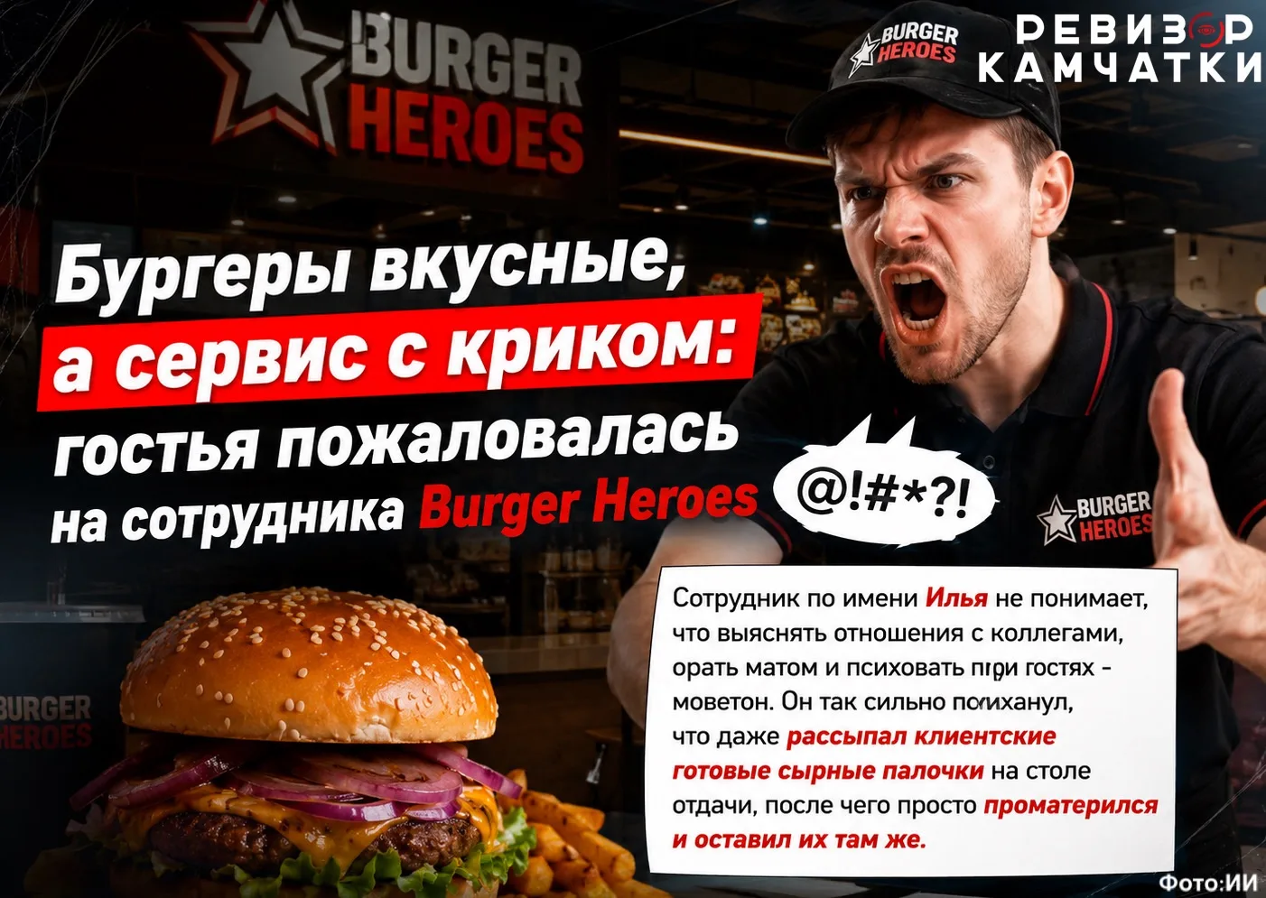 Илья, не психуй: гостья бургерной пожаловалась на крики и мат при посетителях

В Петропавловске в ка