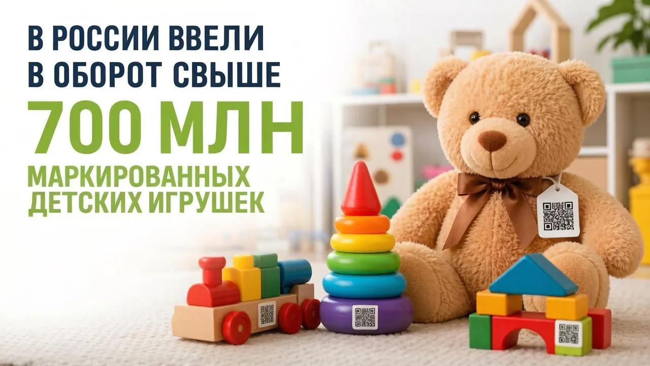 🧸 В России ввели в оборот свыше 700 млн маркированных детских игрушек