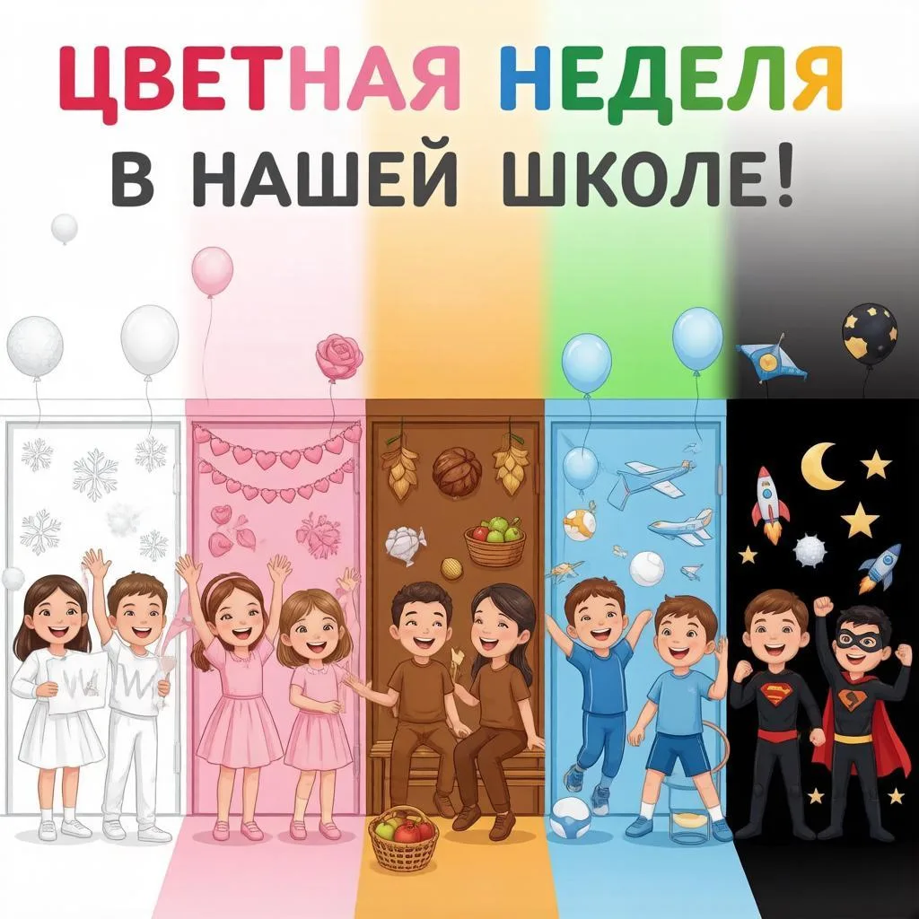 🌈 ВНИМАНИЕ! В ШКОЛЕ СТАРТУЕТ ЯРКАЯ НЕДЕЛЯ!