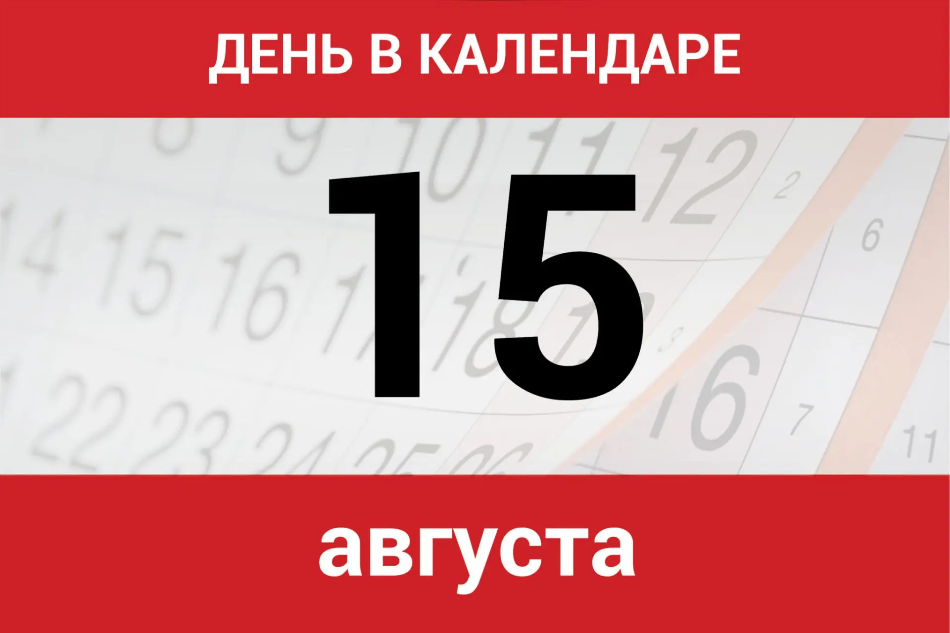 Календарь уверенно показывает 15 августа, а это значит — пора действовать! Самое время ...