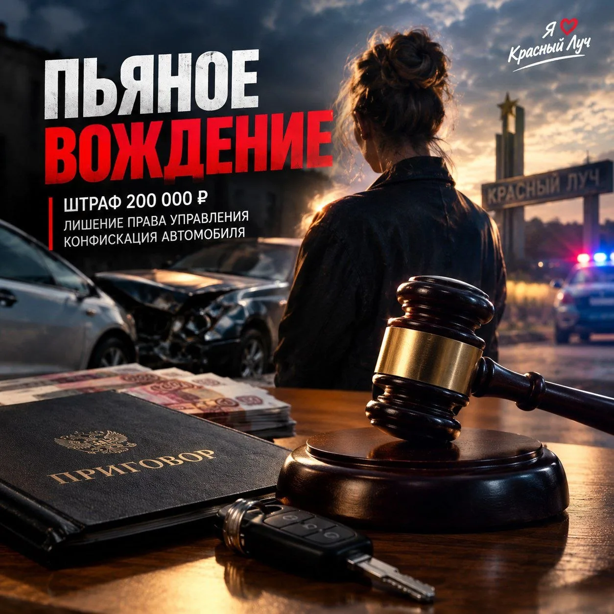 Краснолучский городской суд ЛНР вынес приговор 42-летнему водителю по ч. 1 ст. 264.1 УК...